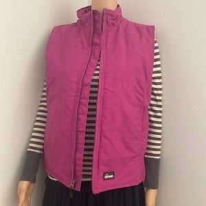 BERNE barn coat vest jacket pinkish purple lined warm cotton blend zip M